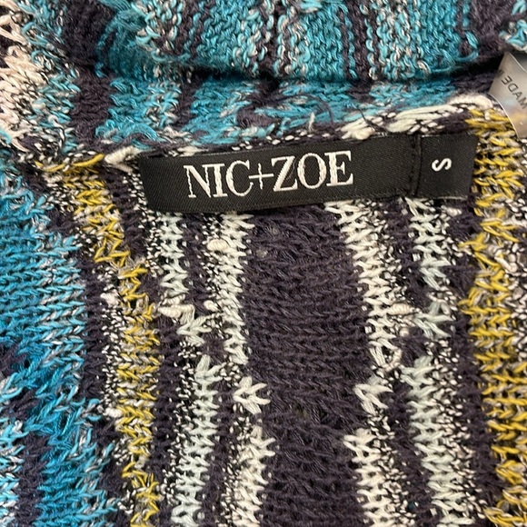 Nic+Zoe Shaded Stripes Cardigan in Eclipse Size-Small NWOT - Picture 7 of 8
